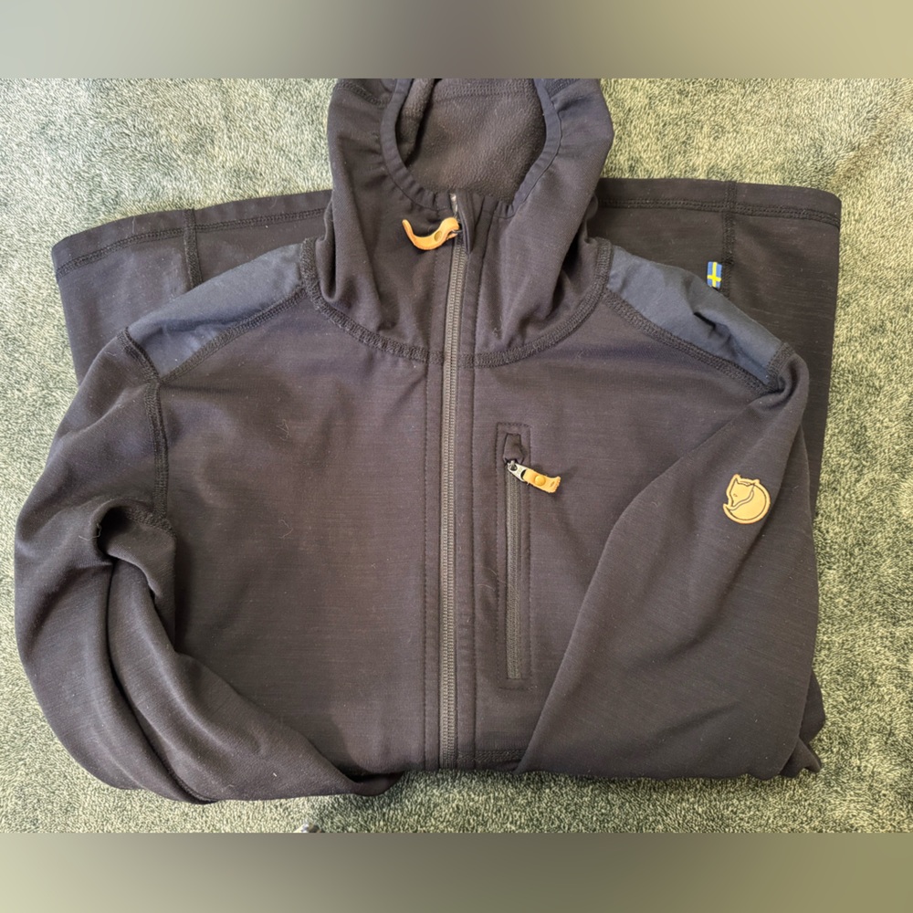 Fjällräven Navy Keb Fleece Hoodie Jacket